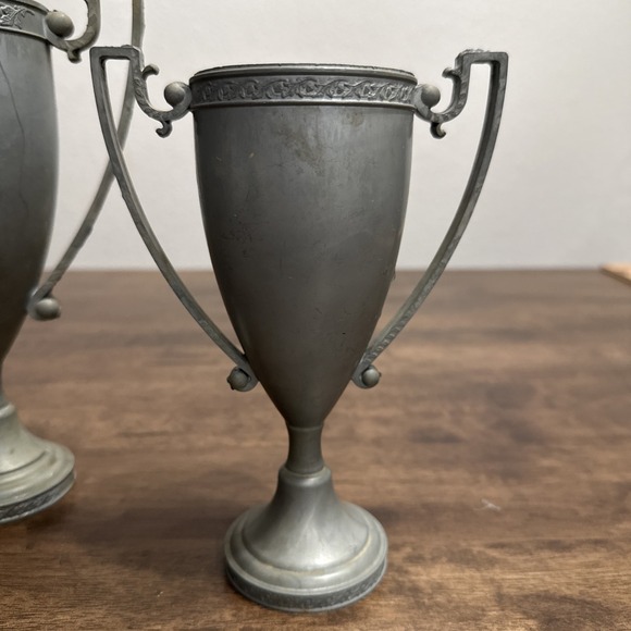 Vintage Art Deco Dodge Inc Metal Spelter Pewter Loving Cup Trophy Z16 Z17 - Picture 4 of 15